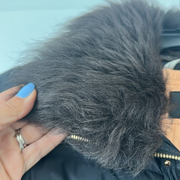 Bogner black ski jacket with lamb fur removable collar and suede fringe XS $2200 - Picture 7 of 16